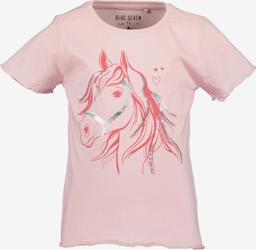 T-Shirt BLUE SEVEN en rose : devant