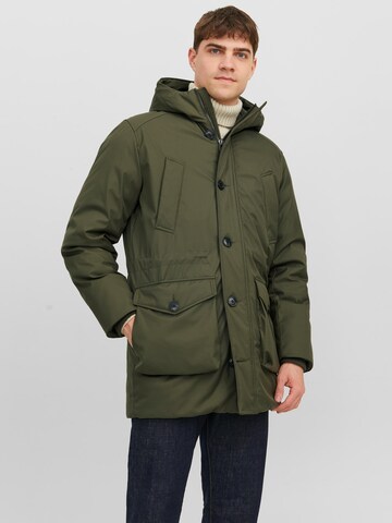 Parka invernale 'CLEMENT' di JACK & JONES in verde: frontale