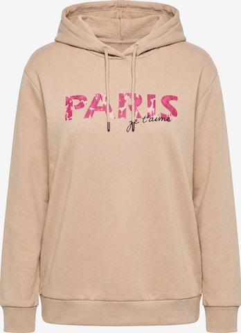Ulla Popken Sweatshirt in Beige: front