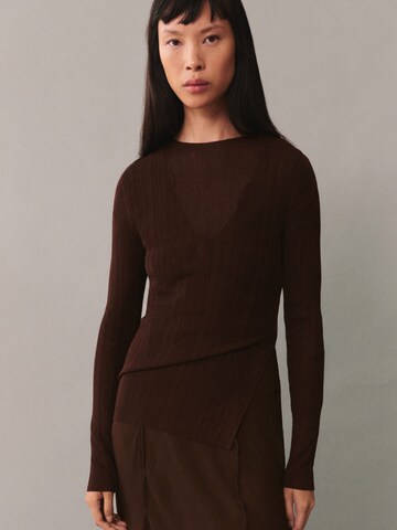 MANGO Pullover 'VALLE' in Braun: Vorderseite