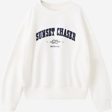 MANGO KIDSSweater majica 'SUNSET' - bijela boja: prednji dio