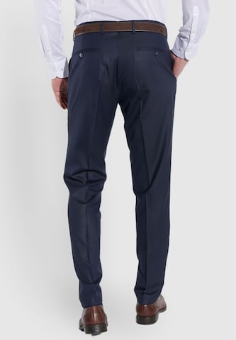 Coupe slim Pantalon à plis 'Paul' Steffen Klein en bleu