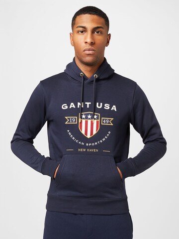 Sweat-shirt GANT en bleu : devant