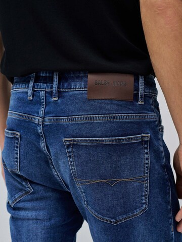 Coupe slim Jean Salsa Jeans en bleu