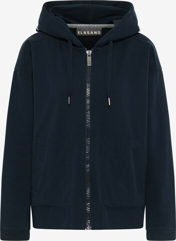 Elbsand Zip-Up Hoodie 'Nitha' in Blue: front