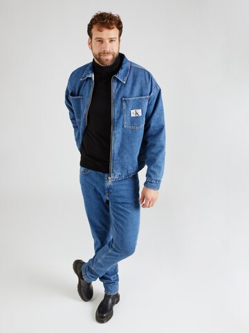 Calvin Klein Jeans Between-Season Jacket 'Boxy' in Blue