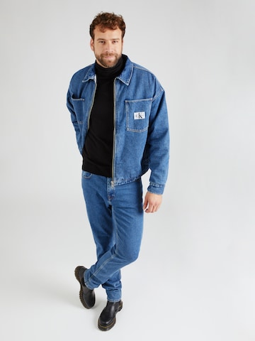 Calvin Klein Jeans Välikausitakki 'Boxy' värissä sininen