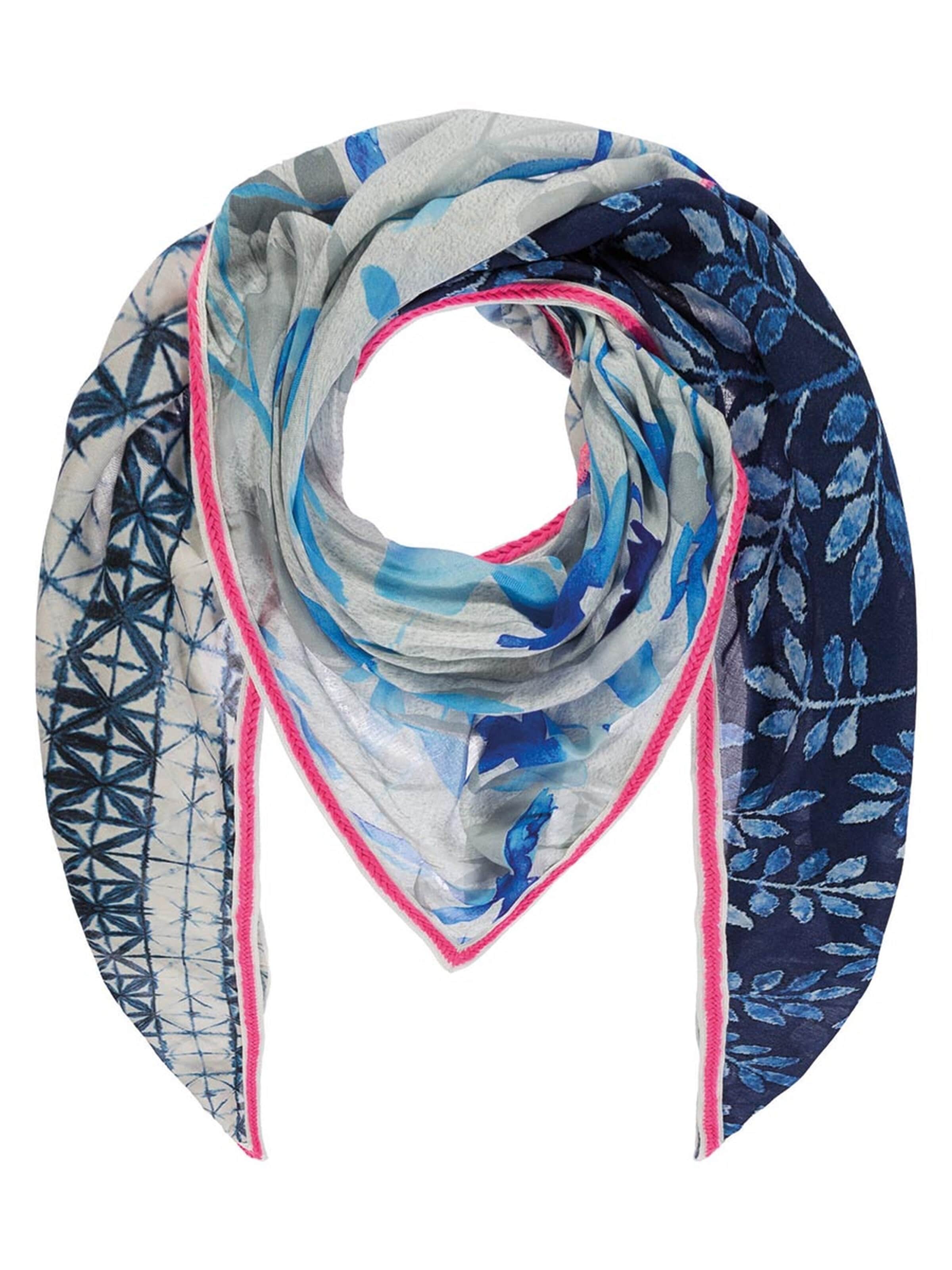 Passigatti Wrap 'Dreieckstuch mit Multi-Designs' in Blue: front