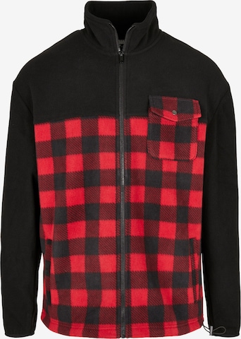 Urban Classics Fleece Jacket in Black: front