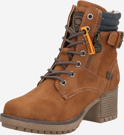 Dockers by Gerli Botines con cordones en azul / cognac, Vista del producto