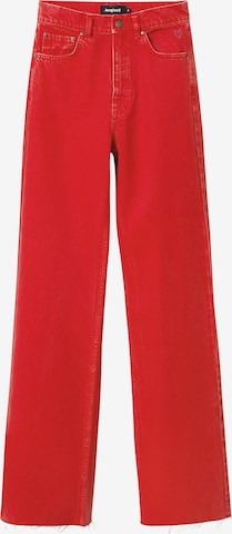 Wide Leg Jean Desigual en rouge : devant