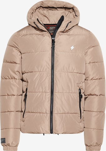 Veste d’hiver Superdry en beige : devant