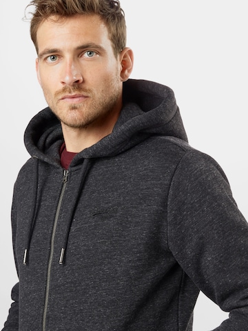 Superdry Zip-Up Hoodie in Black