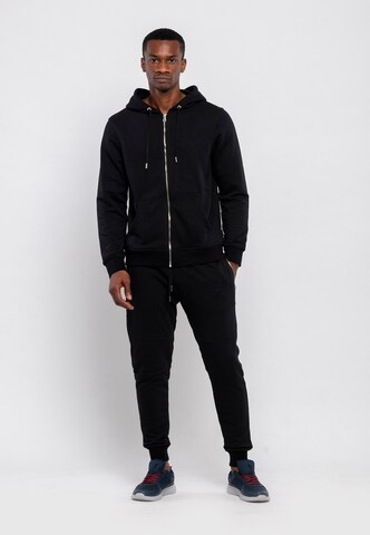 Tom Barron Tracksuit in Black: front
