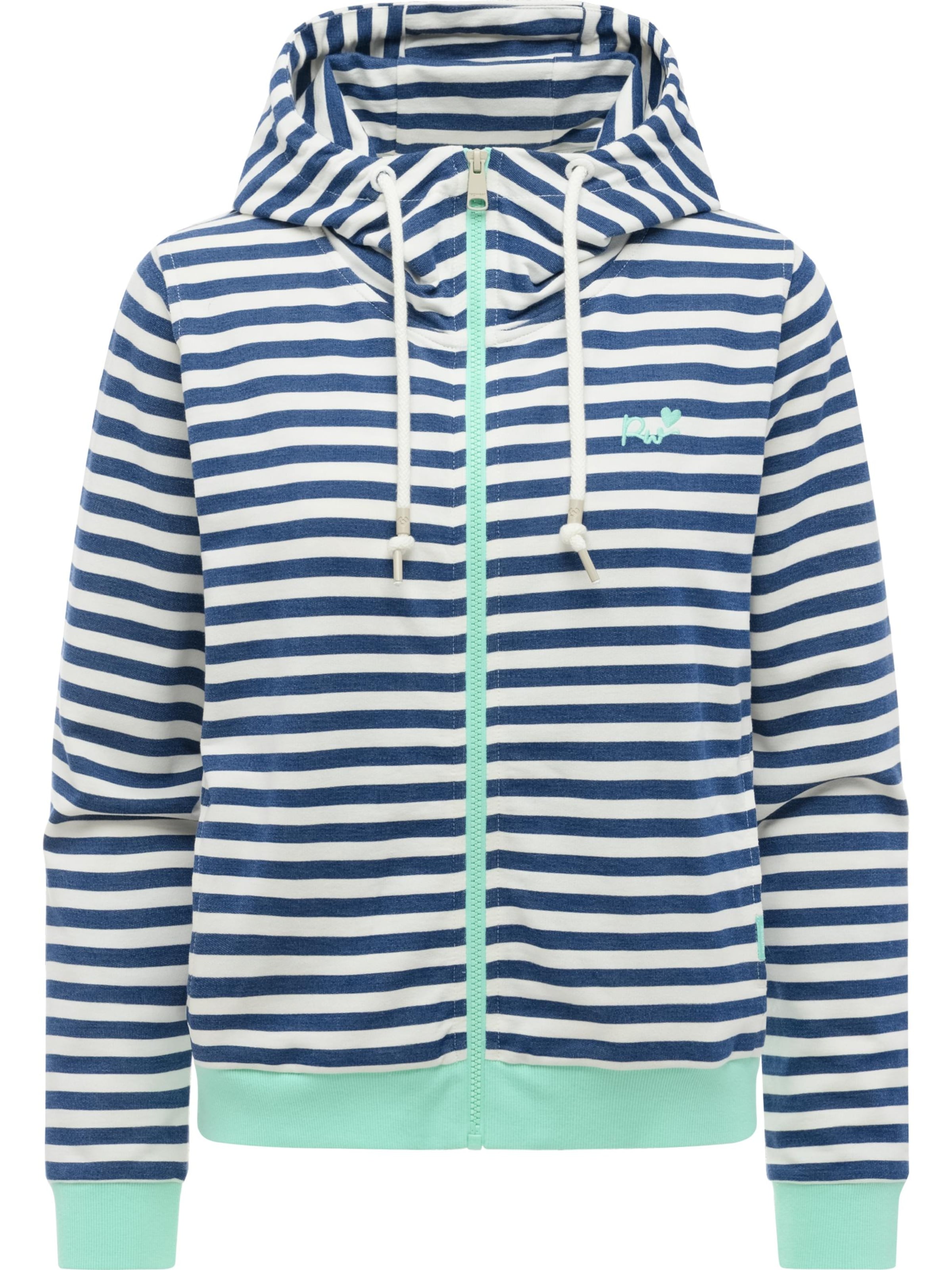 Ragwear Sweat jacket 'Parya' in Navy / Mint / White, Item view
