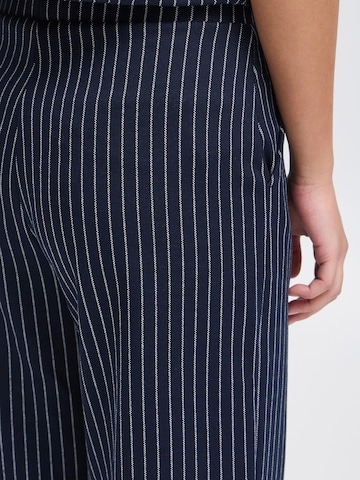 ICHI Regular Trousers ' IXKATE PINSTRIPED PA ' in Blue