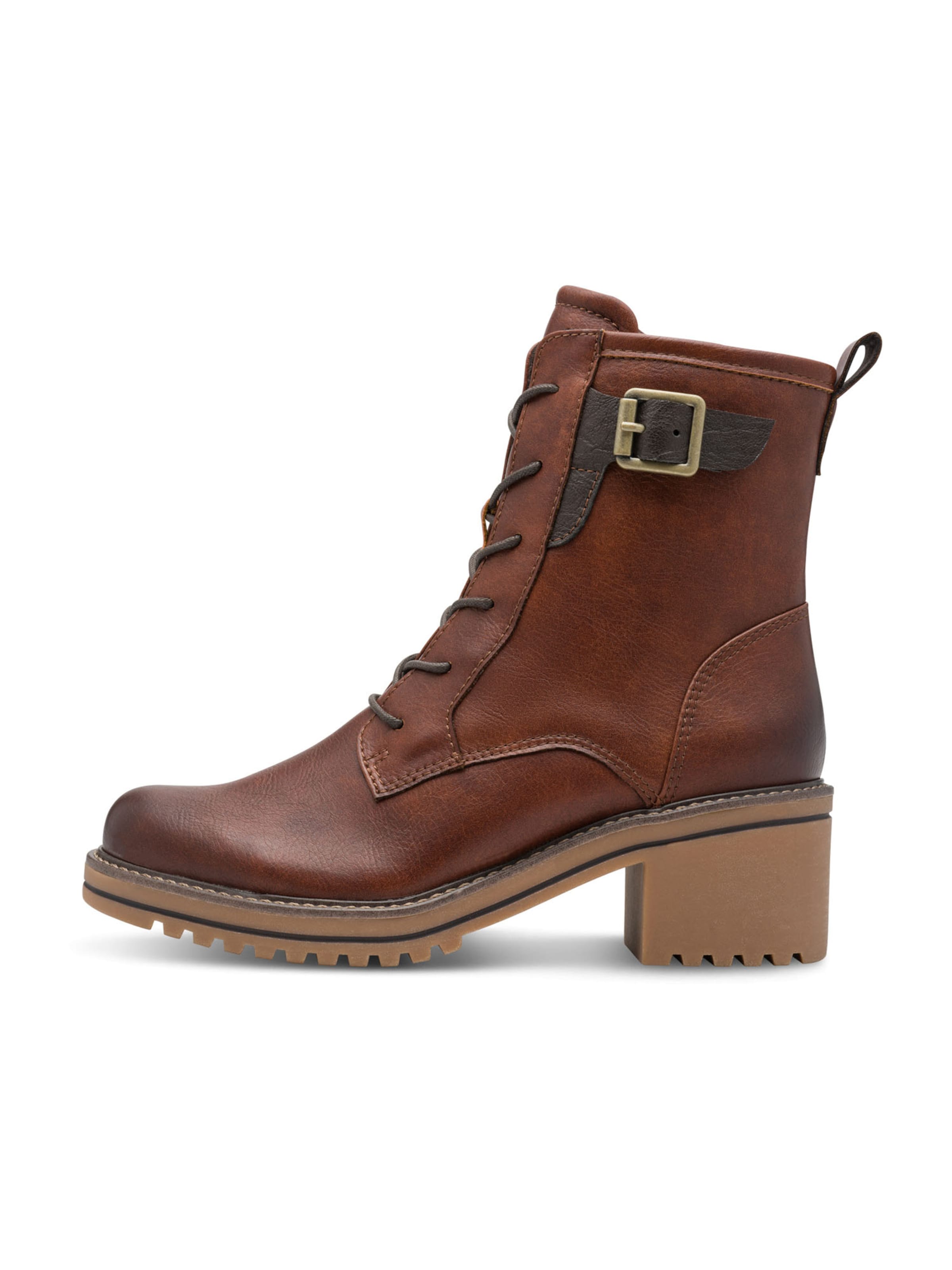 MARCO TOZZI Lace-Up Ankle Boots in Brown