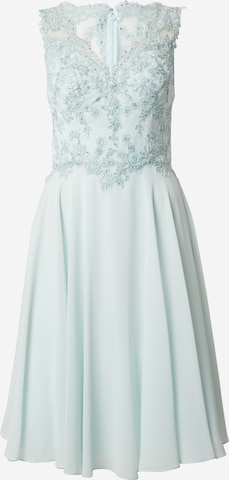 Robe de cocktail mascara en vert : devant