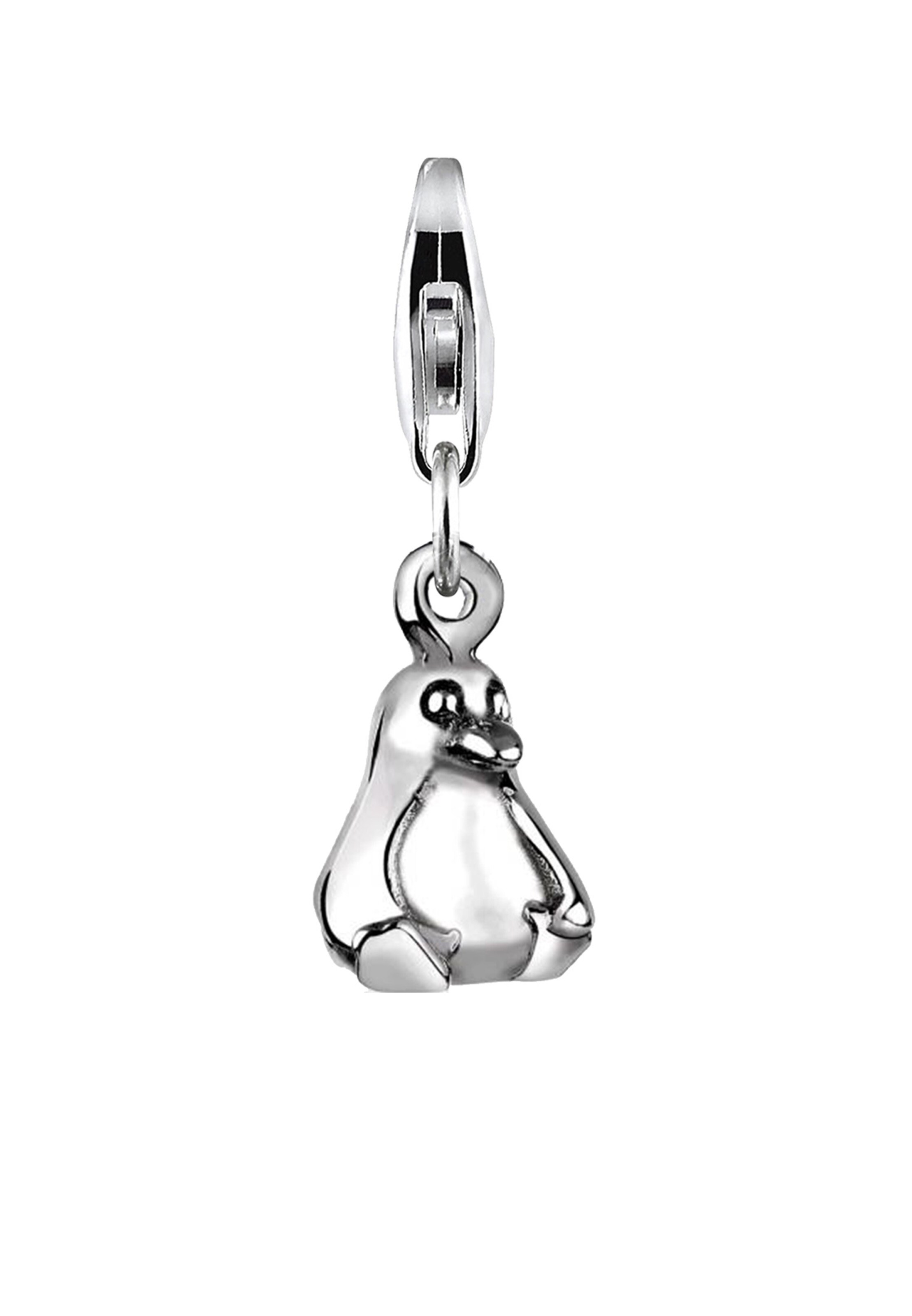 Pendentif 'Pinguin' Nenalina en argent : devant
