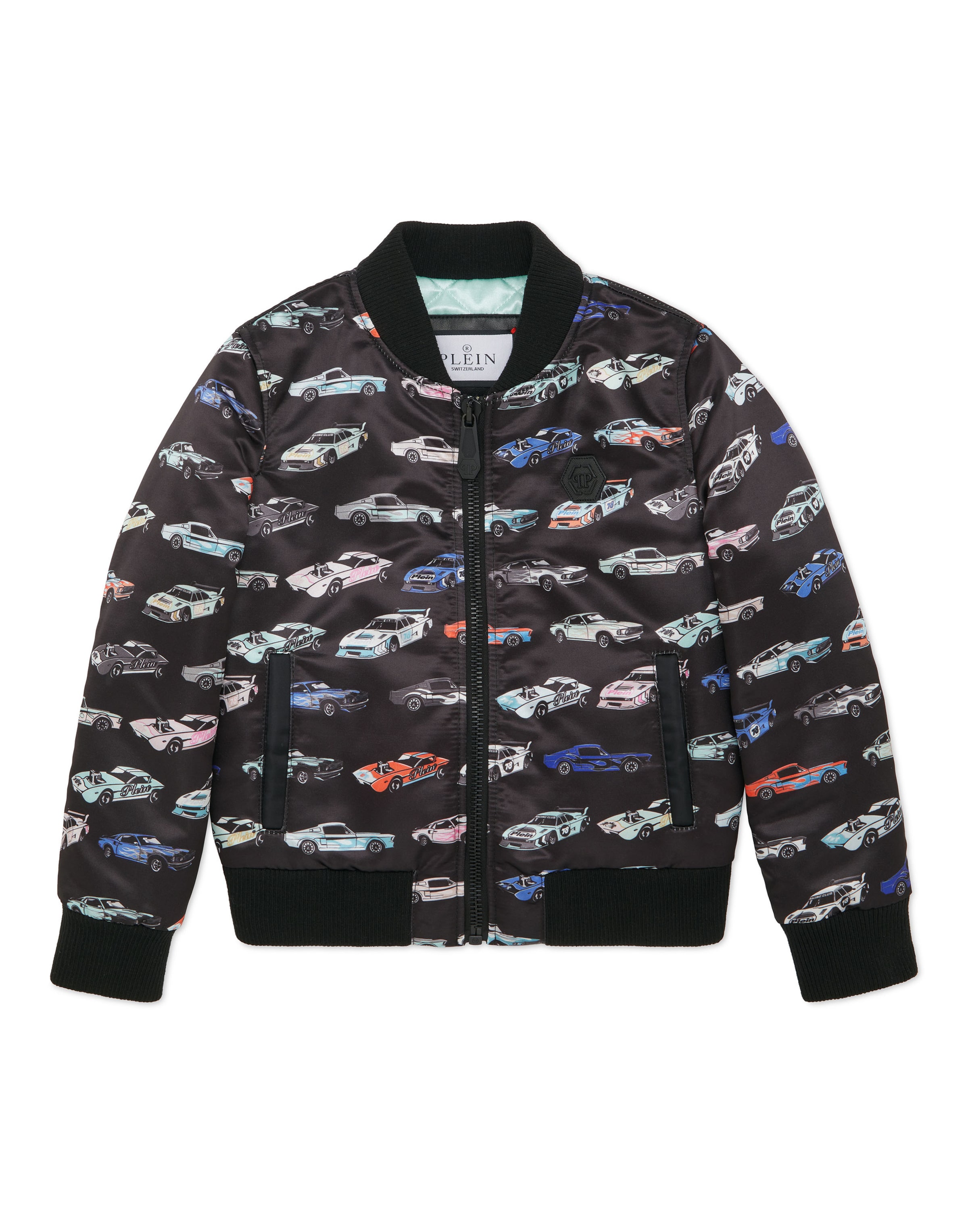 Philipp Plein - Chaqueta de entretiempo 'Racing' en negro: frente