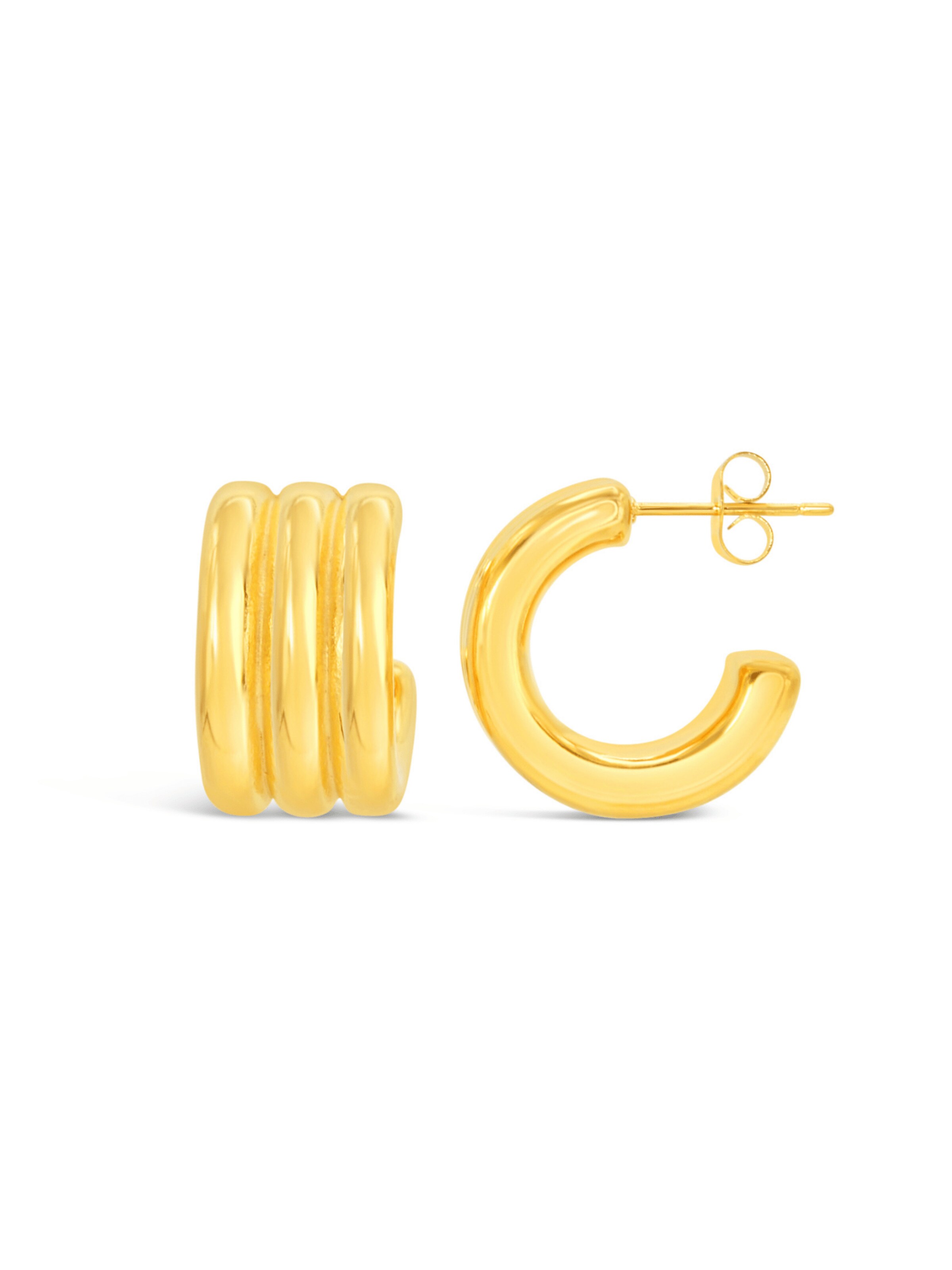 ARS-ARGENTI Earrings 'HATTRICK' in Gold: front