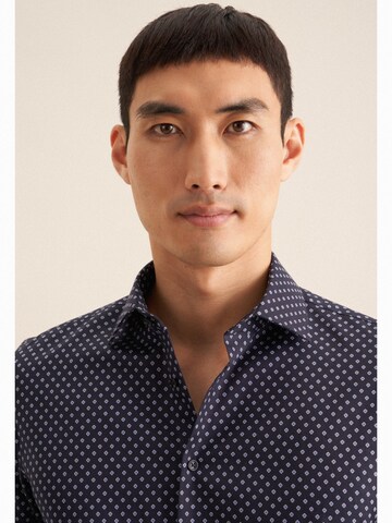 SEIDENSTICKER Slim Fit Hemd in Blau