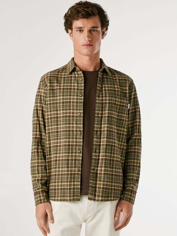 Pepe Jeans Regular fit Button Up Shirt 'Crownley' in Green: front