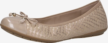 CAPRICE Ballet Flats in Beige: front