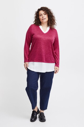 Fransa Curve Sweater 'REXAN' in Pink
