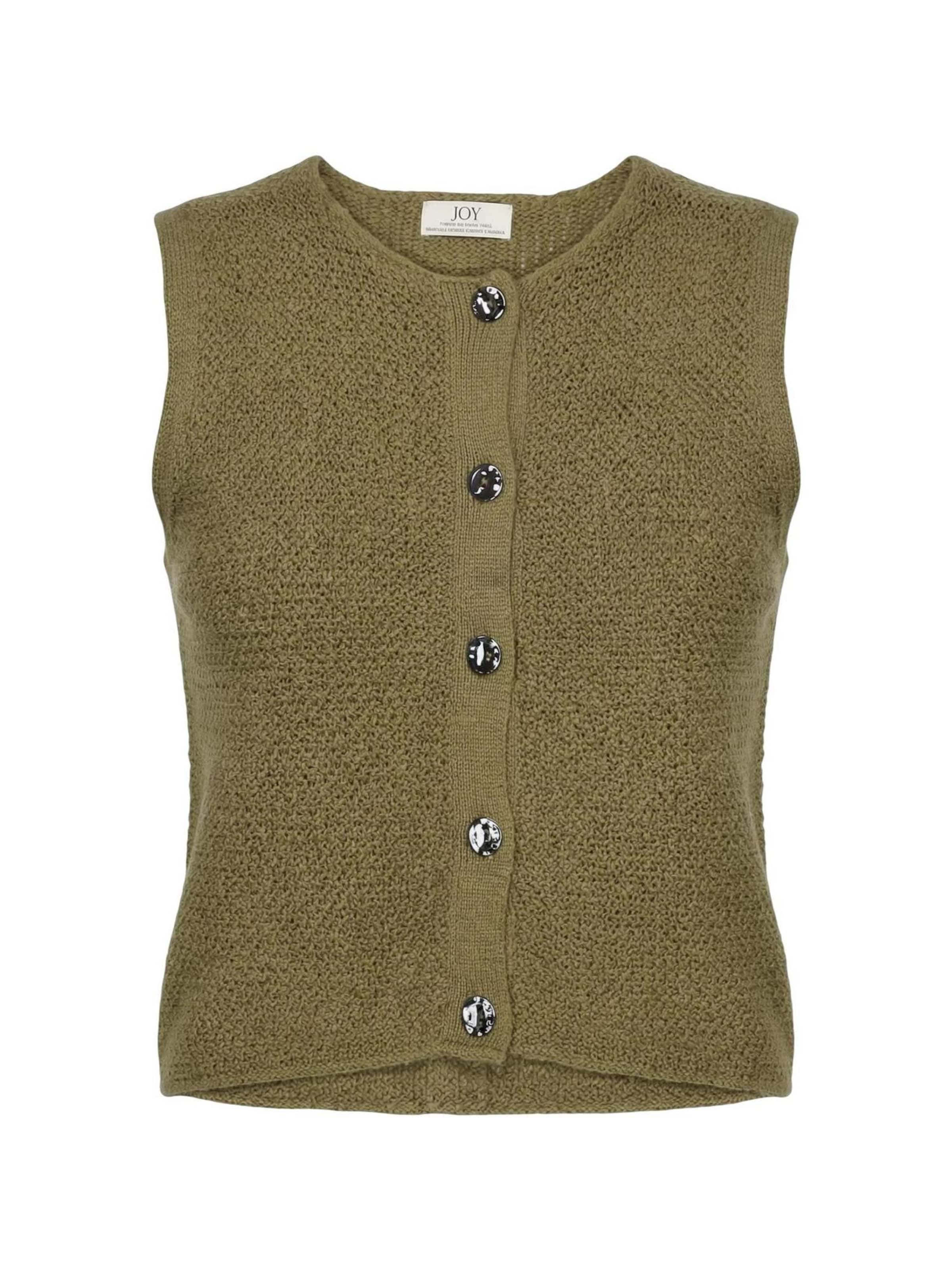 Gilet in maglia 'Jdymartha' di Jaqueline de Yong in verde: frontale