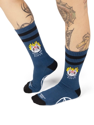 Chaussettes 'Hell no kitty' American Socks en gris
