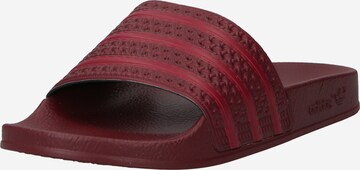 ADIDAS ORIGINALS Muiltjes 'Adilette' in Rood: voorkant