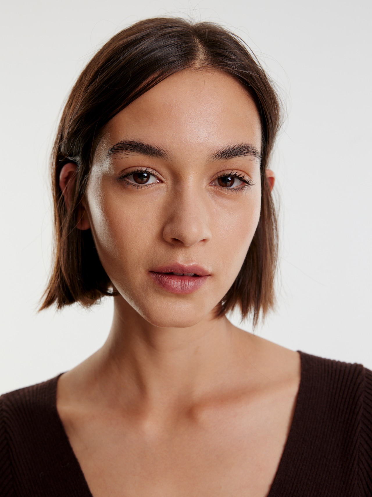 EDITED Producten Gebreide jurk 'Poppy' Bruin