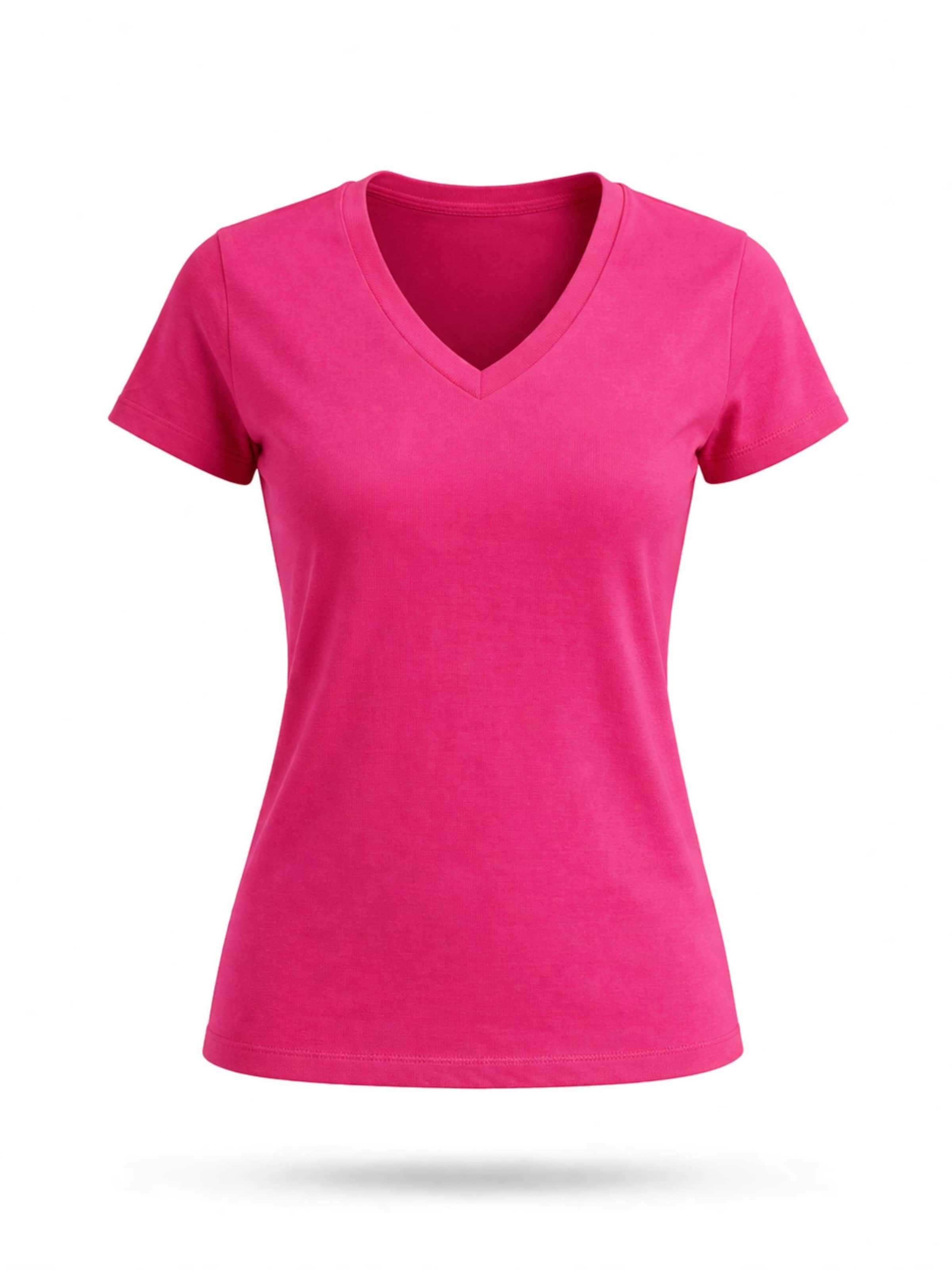 LEAFLETIC Shirt 'Leafletic Women’s Short Sleeve V-Neck T-shirt'‌‌‌‌‌ in Pink: Vorderseite
