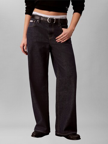 Calvin Klein Jeans Wide leg Jeans in Blauw: voorkant