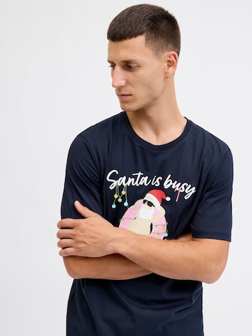 JACK & JONES Shirt 'X-Mas' in Blue