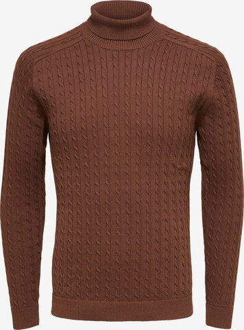 SELECTED HOMME Pullover 'Aiko' in Braun: predná strana