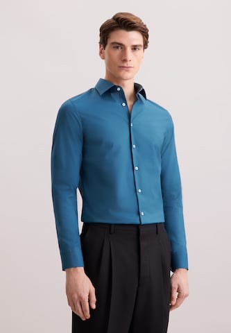 Coupe slim Chemise business 'Schwarze Rose' SEIDENSTICKER en vert : devant