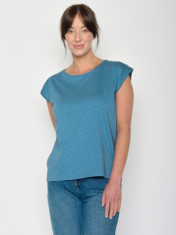 Maglietta 'Timid Basic' di GREENBOMB in blu: frontale