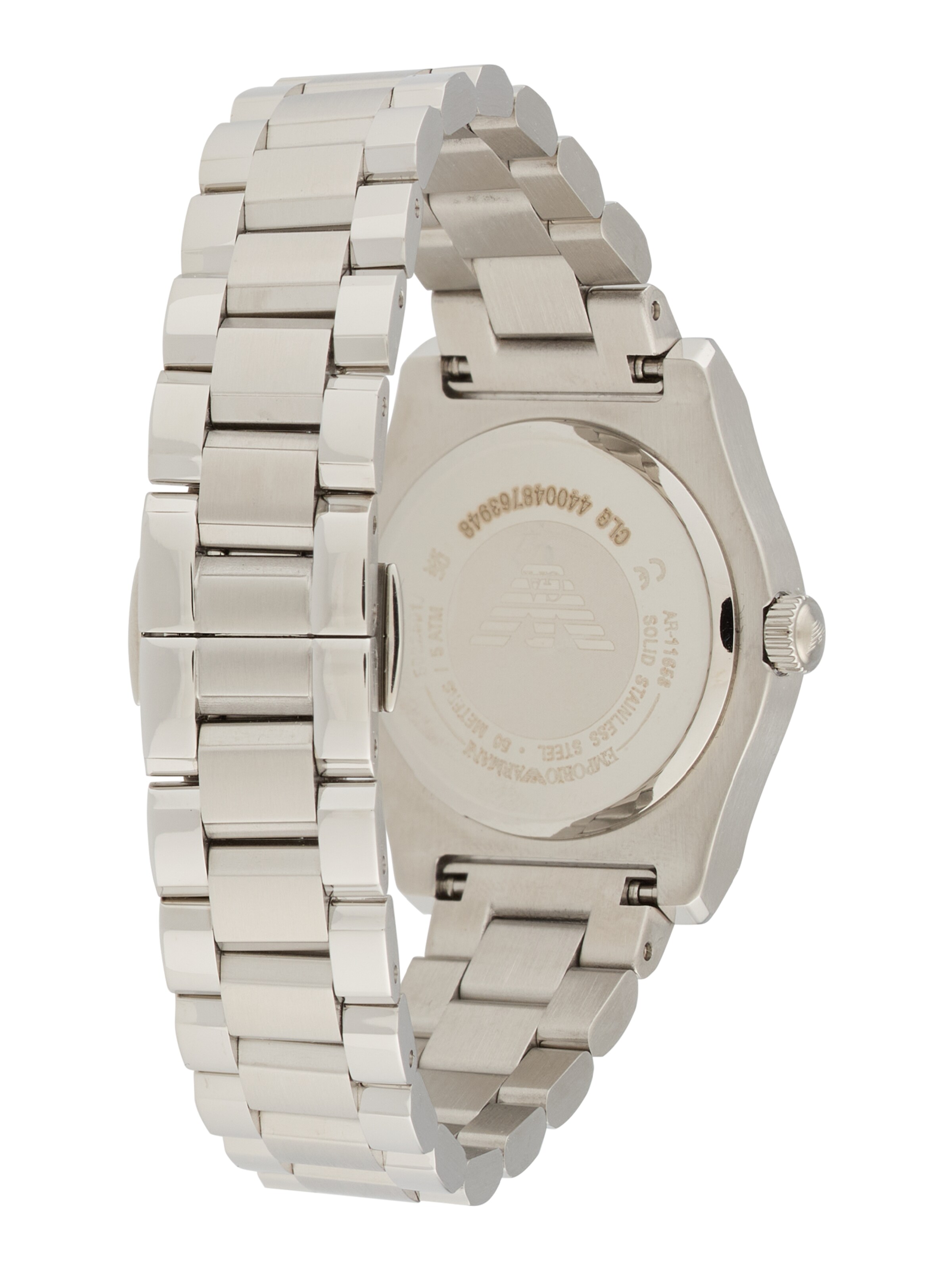 Ceas analogic de la Emporio Armani pe argintiu