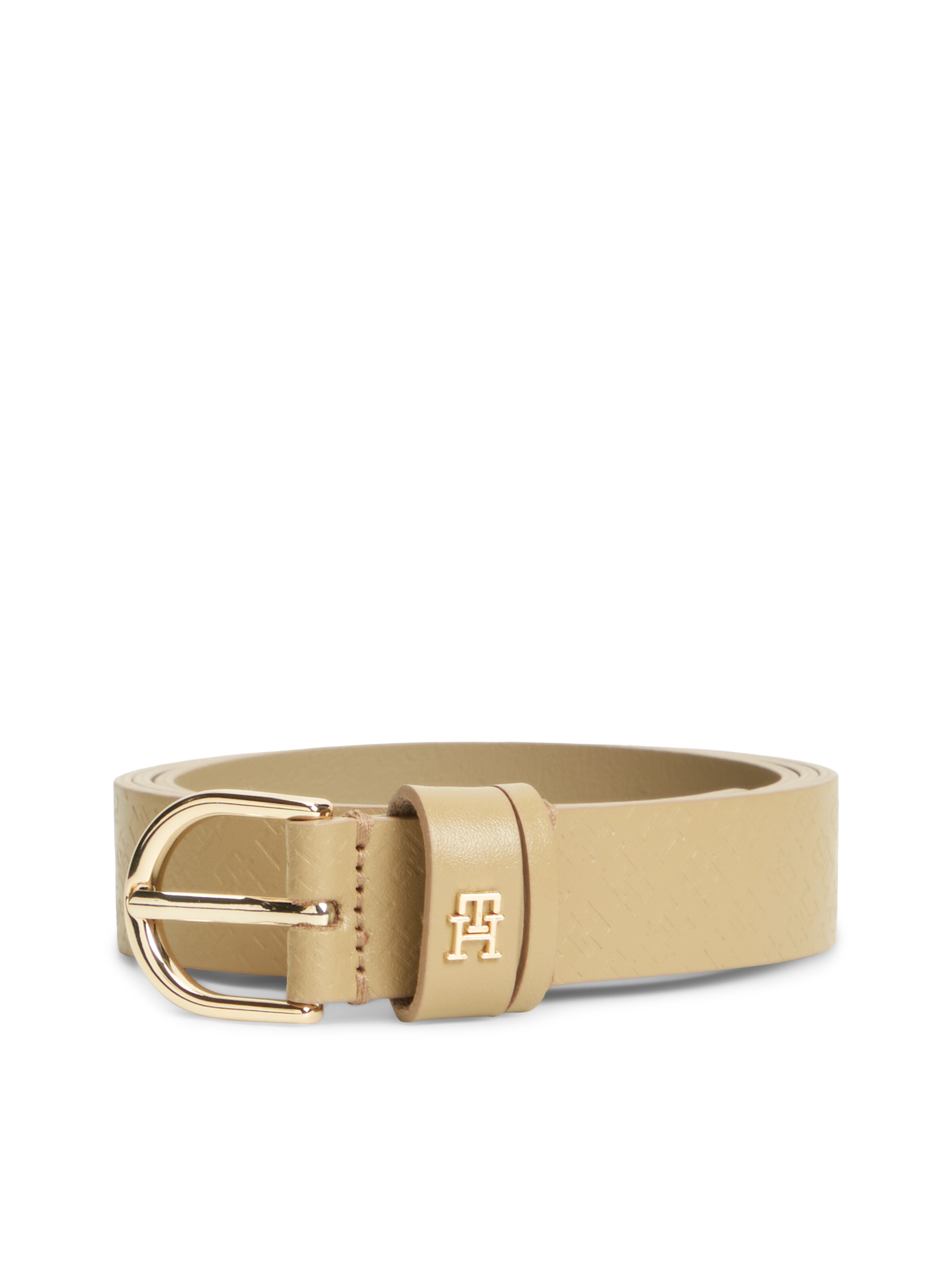 TOMMY HILFIGER Bælte 'ESS EFFORTLESS' i beige: forside