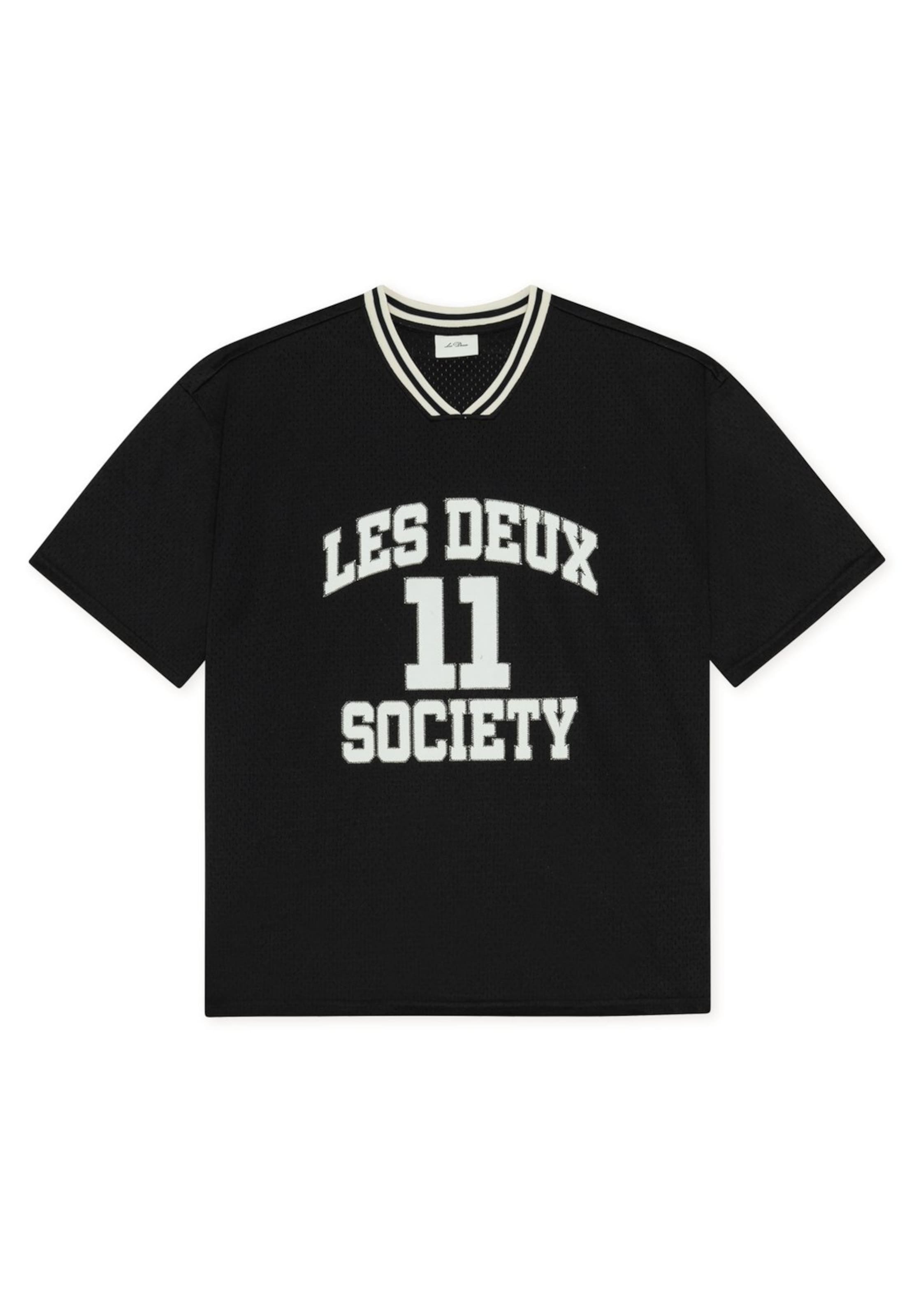Les Deux T-shirt i svart: framsida