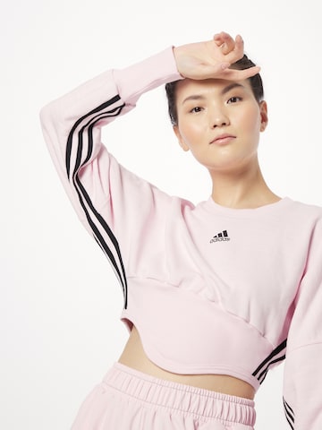 ADIDAS SPORTSWEAR Athletic Sweatshirt 'Dance 3-Stripes Corset-Inspired' in Pink