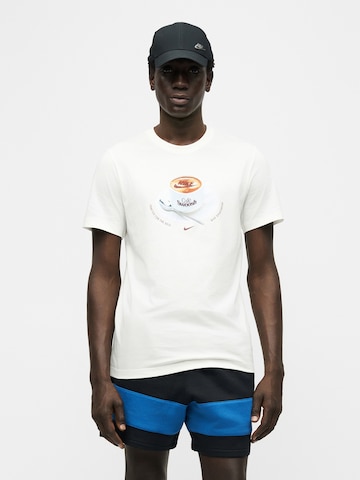 bēšs Nike Sportswear T-Krekls 'CAFE SWOOSH MUG': no priekšpuses