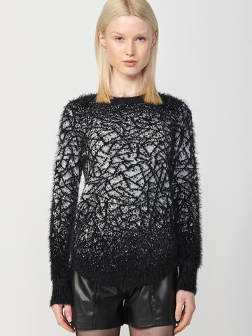 Pull-over KOROSHI en noir : devant