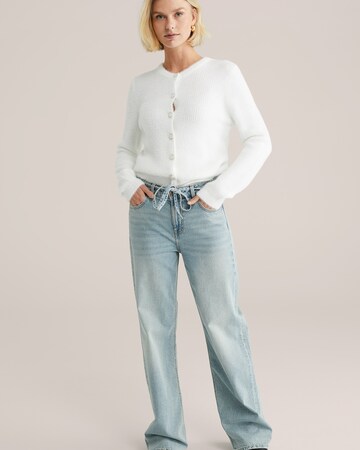 WE Fashion - Casaco de malha em branco