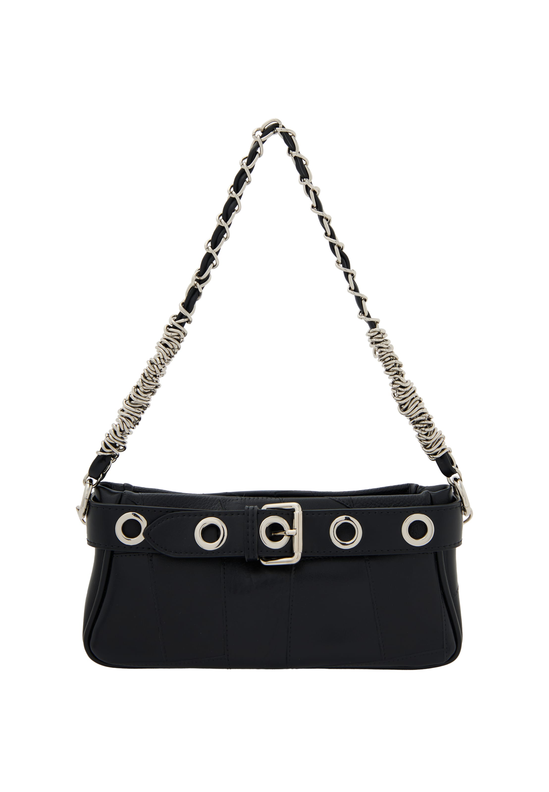 faina Schoudertas in Zwart: voorkant