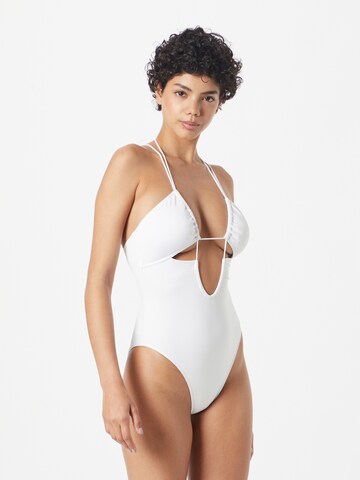 Calvin Klein Swimwear Ολόσωμο μαγιό σε λευκό: μπροστά