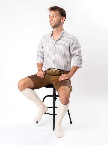 HerzSticht Trachtensocken 'Silberdistel'‌‌‌‌‌‌‌ in Beige