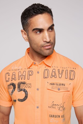 CAMP DAVID Regular Fit Hemd in Orange